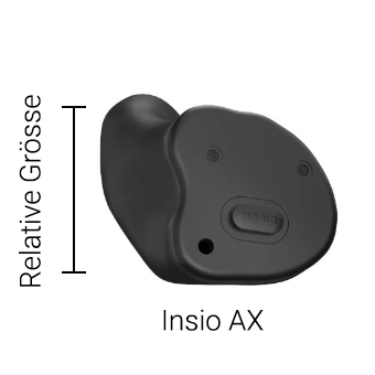 Das kleine Signia Insio Charge&Go AX ist etwa 15mm klein und in 2 Bauformen erhältlich (ITC, ITE).