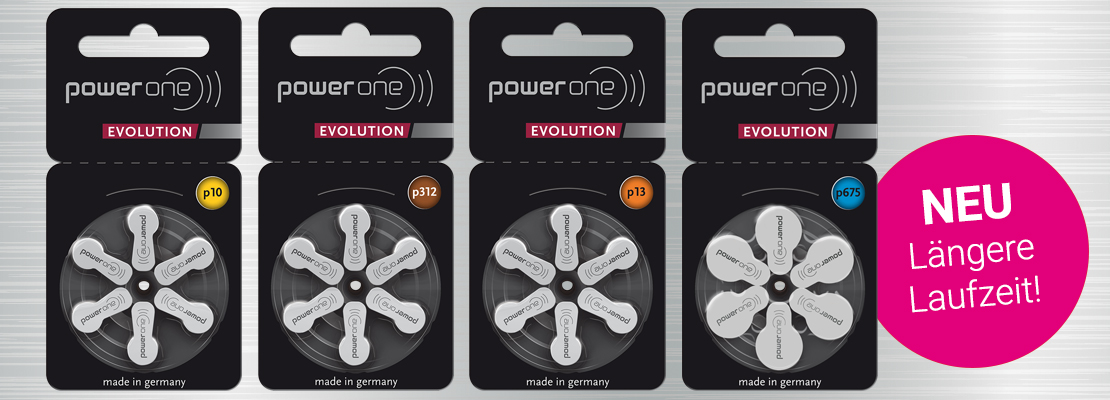 power one EVOLUTION - Hörgerätebatterien mit bis 15% mehr Laufzeit (p312).