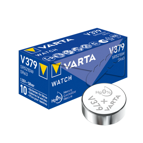 Varta V379 / SR521SW - 10 Knopfzellen