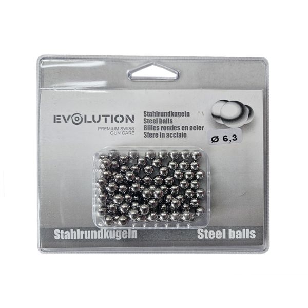 Evolution Steinschleuder (6,3 mm) - Stahlrundkugel 