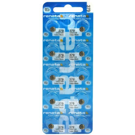 Renata 379 / SR521SW - 10 Knopfzellen Batterien (Swiss Made).