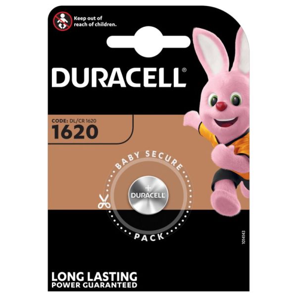 Duracell CR1620 - Knopfzellen Batterie (3 Volt Lithium)