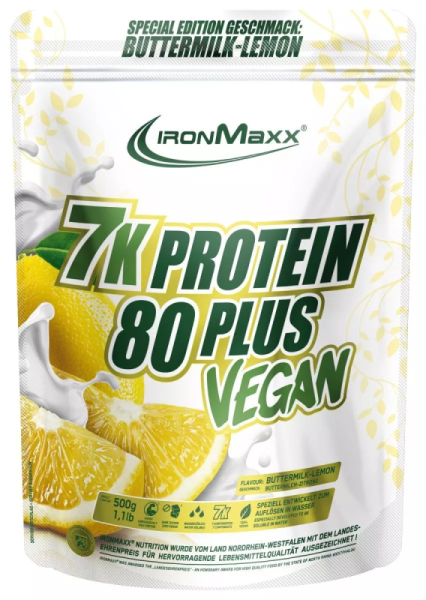 Ironmaxx Vegan 7K-Protein 80 Plus (Buttermilk-Lemon)