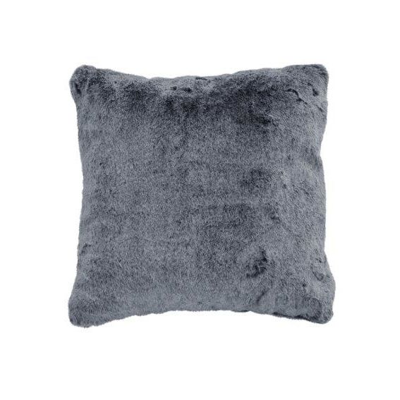 Eskimo Kissen «Koala» 45x45cm - Webpelz (Kunstpelz) Anthrazit