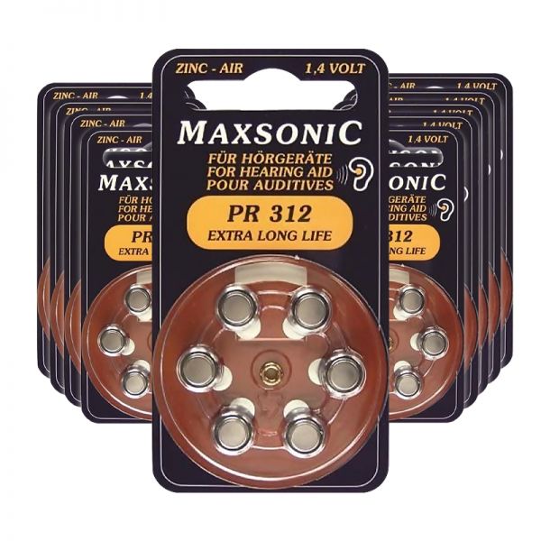Maxsonic PR 312 H Extra Long Life Hörgerätebatterien