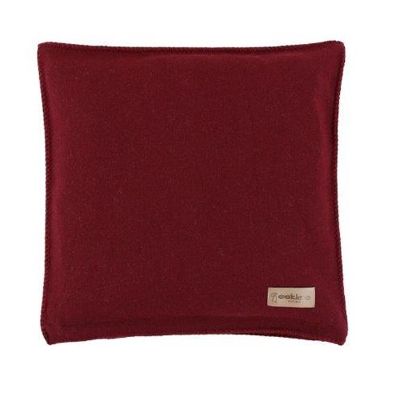 Eskimo Kissen Huttwil aus 100% Merinowolle (45x45cm) - Bordeaux mit Kettelung