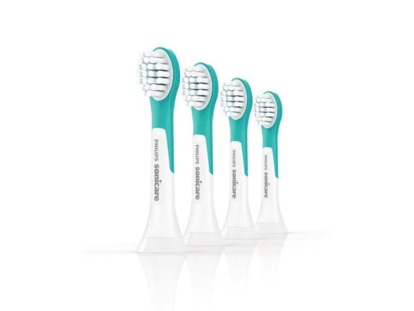 Philips Sonicare For Kids Mini, Weiss - 4 Zahnbürsten-Aufsätze