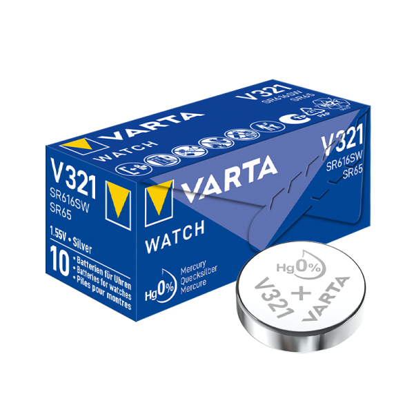 Varta V321 / SR316SW, 1.55V - 10 Knopfzellen