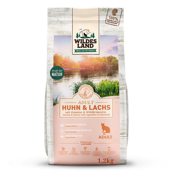Wildes Land Huhn&Lachs, Adult (1,2 kg) - Trockenfutter
