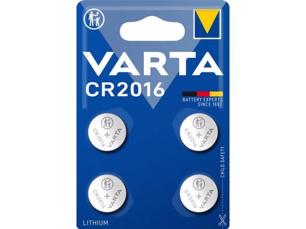 Varta CR2016, 3V - 4 Knopfzellen
