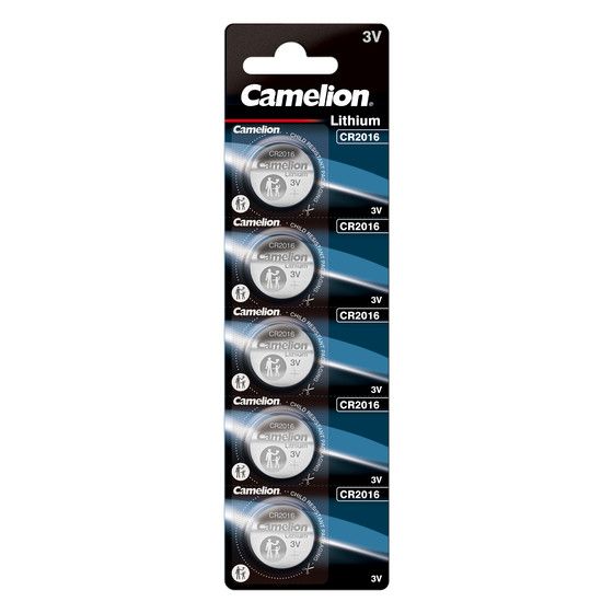 Camelion CR2016 Lithium - 5 Batterien