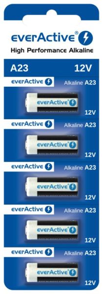 everActive A23 (8LR932) - 5 Stabbatterien (12 Volt, 55mAh, A23/23A)