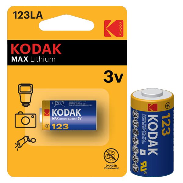 Kodak 123LA Max Lithium - Kamera Batterie 3 Volt
