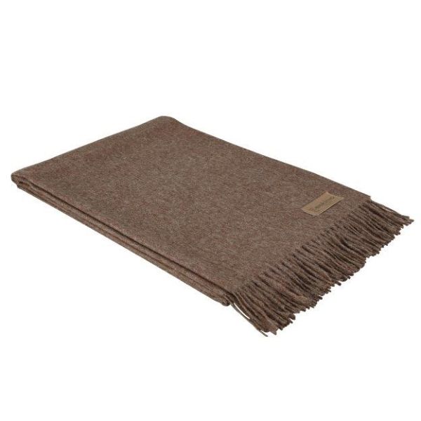 Eskimo Apus Decke (130x200cm) aus 100% Alpakawolle - Taupe (Braun)