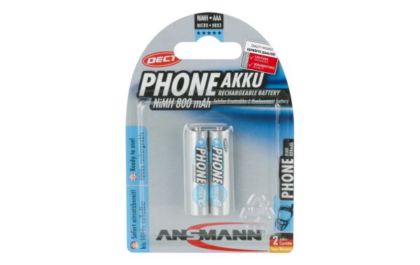 Ansmann AAA NiMH 800 mAh 1.2V - 2 Akkus