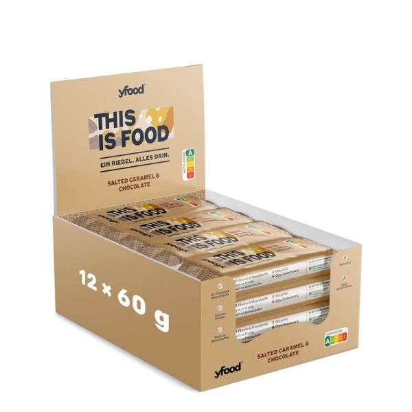 yfood High-Protein Bar 12x60g (Salted Caramel&Chocolate)