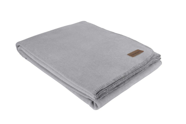 Eskimo Edelvelours Decke Silber 150x200cm - Einfarbig (Grau)