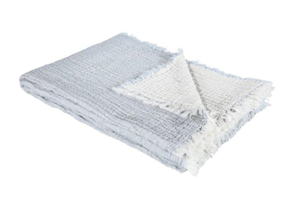 Eskimo Artemis Decke (140x200cm, 100% Baumwolle) - Ciel (Blau)