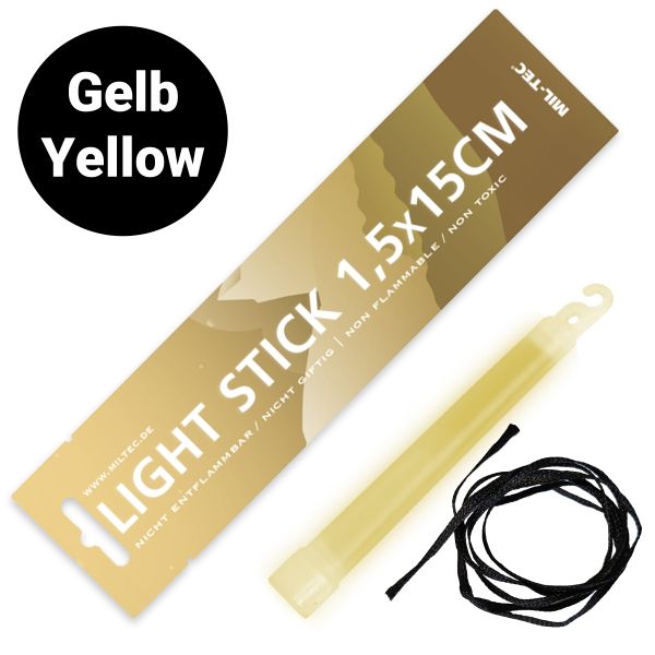Mil-Tec Light Stick Knicklicht 15 cm Gelb – Leuchtstab