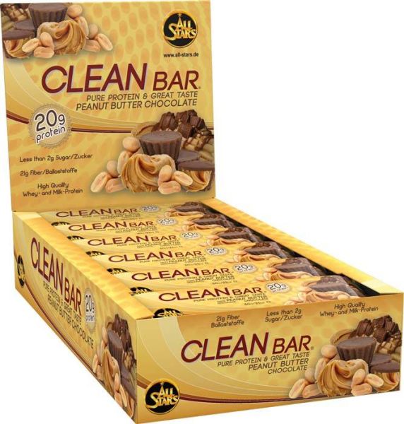 All Stars Clean Bar 18x60g (Peanut Butter Choco)