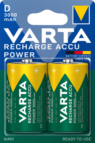 Varta Power D, 3000 mAh - 2 Akku
