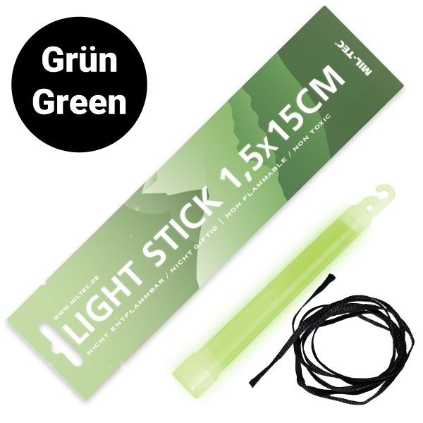 Mil-Tec Light Stick Knicklicht 15 cm Grün – Leuchtstab