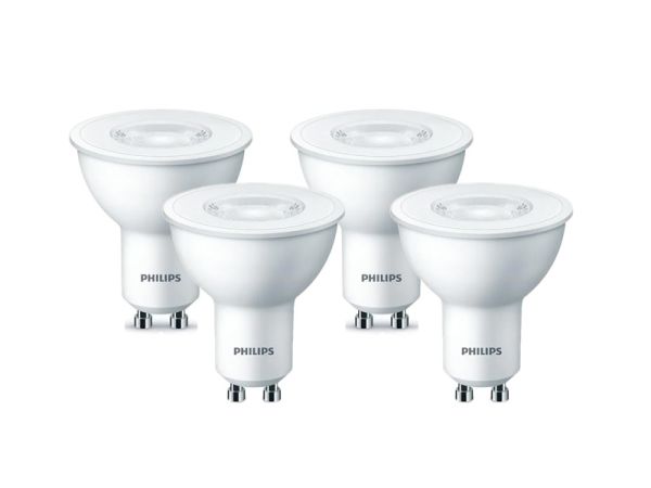 Philips Warm white GU10, 50 W - 4 LED Lampen