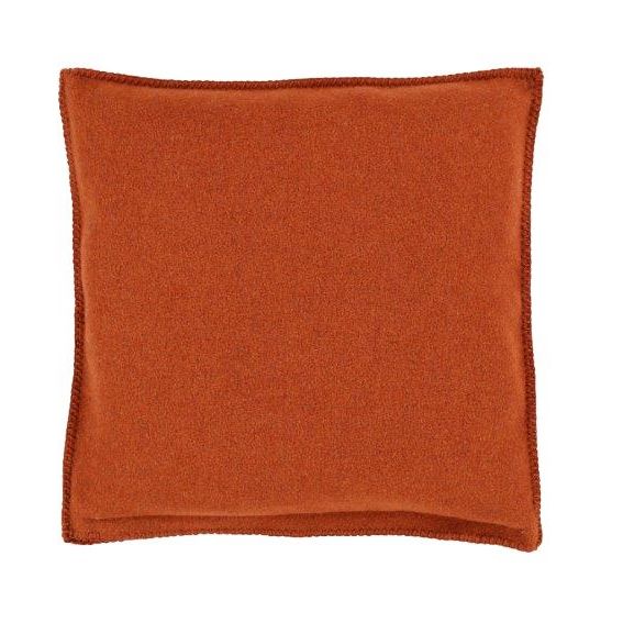 Eskimo Kissen Huttwil aus 100% Merinowolle (45x45cm) - Orange mit Kettelung