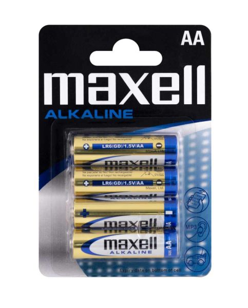 Maxell Alkaline, AA (LR6) - 4 Batterien