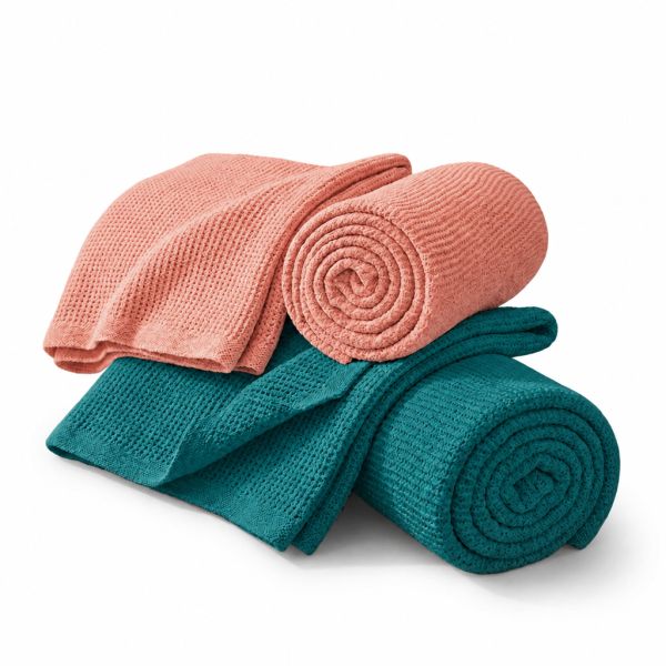 Eskimo Sommerdecken-Set 'Duo' - Teal & Salmon | Summer Dream (2-teilig)