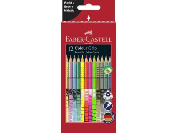 Faber-Castell Colour Grip, Pastell/Neon/Metallic - Farbstifte