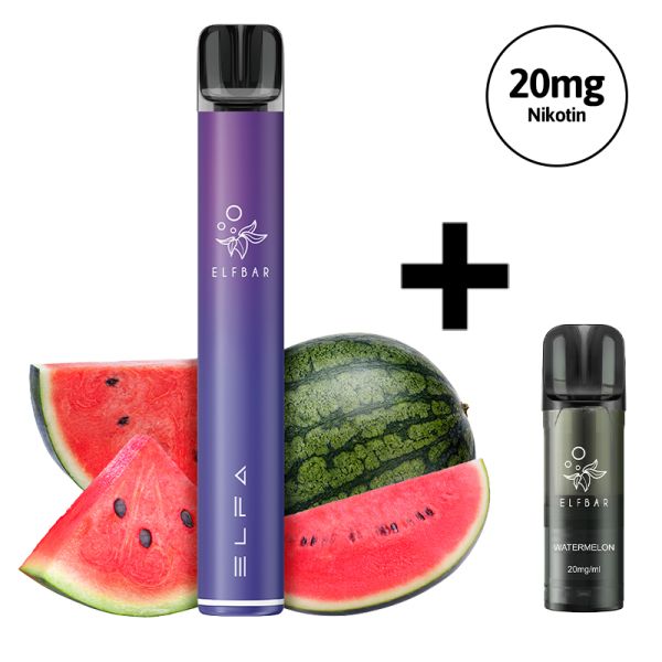 Elfbar ELFA Pro V2 Kit mit 1 Pod Watermelon (20mg) - Aurora Purple