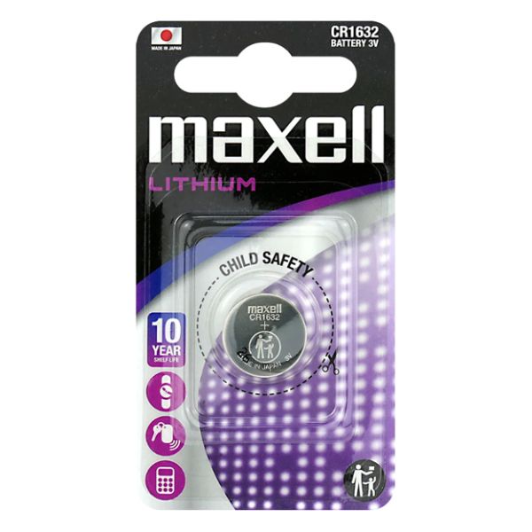 Maxell CR1632 - Lithium Knopfzellen Batterie (3 Volt, 25 mAh)