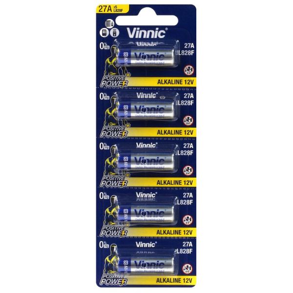 Vinnic 27A (L828F) - 5 Batterien (12 Volt Alkaline)