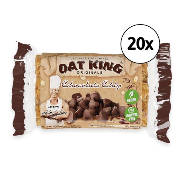 Oat King Hafer, Chocolate Chip (20x95g) - Energie Riegel
