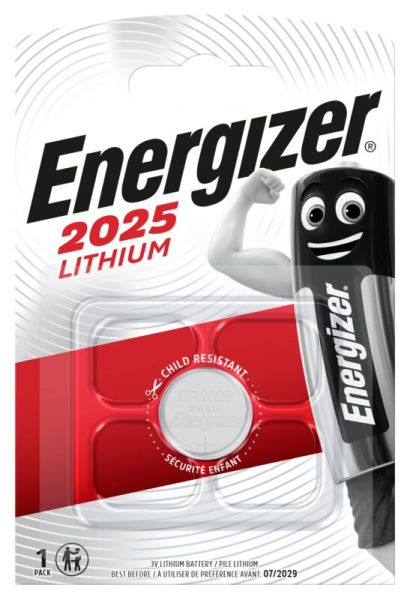 Energizer, CR2025 - 2 Knopfzellen Batterie (Lithium 3 Volt)