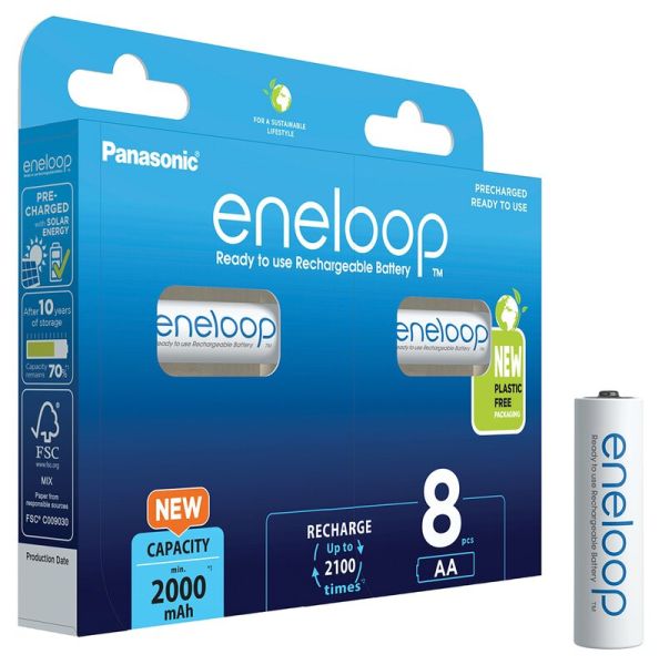 Panasonic eneloop AA (HR6), 2000 mAh - 8 Akku