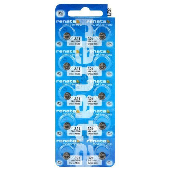 Renata 321 / SR616SW - 10 Knopfzellen Batterien (Swiss Made).