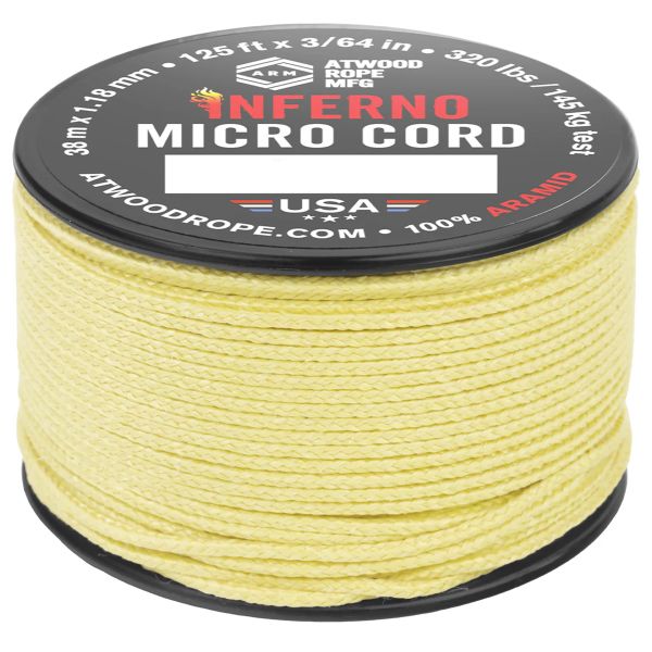 Atwood Rope MFG Inferno Micro Cord (Aramid 'Kevlar') - 38 m Outdoor-Schnur