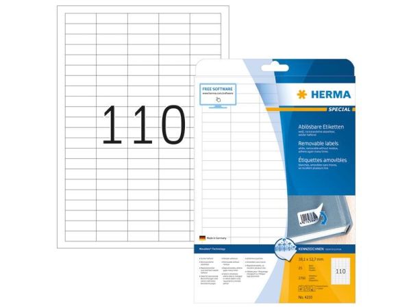 HERMA 4210, 38.1 x 12.7 mm - Universal-Etiketten