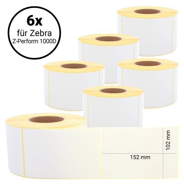 Audisana Z-Perform 1000D Thermodirekt (3007096-T) 102 x 152 mm - 6 Etiketten-Rollen