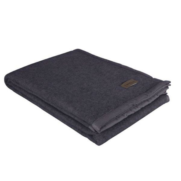 Eskimo Decke Cashiver (220x240 cm) aus 100% Merino-Wolle - Anthrazit