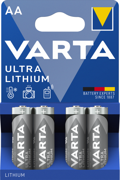 Varta Ultra Lithium, AA - 4 Batterien