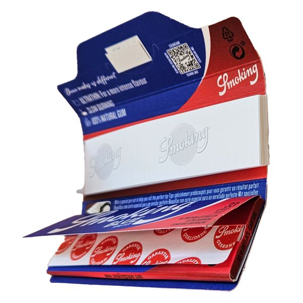 Smoking Blue King Size Ultrathin rolling Paper & Tips - 1 Booklet