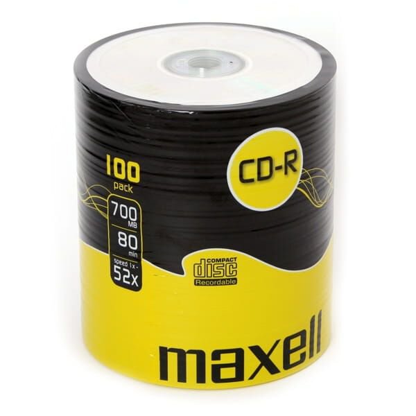 CD-R Maxell 80XL 52x - Pack De 100 Disques 700 Mo, 80 Minutes