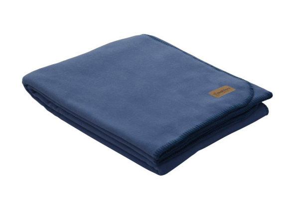 Eskimo Edelvelours Decke Jeans 150x200cm - Einfarbig (Blau)
