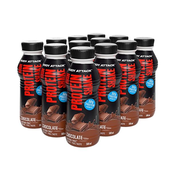Body Attack High Protein Shake (12x500ml)