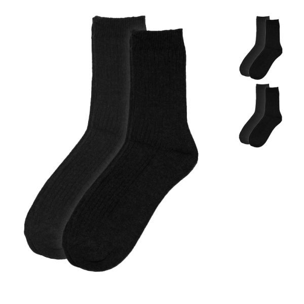 Tercura (One Size, Schwarz) - 6 Socken