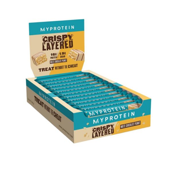 Myprotein Crispy Layered Bar 12x58 (White Choc Peanut)