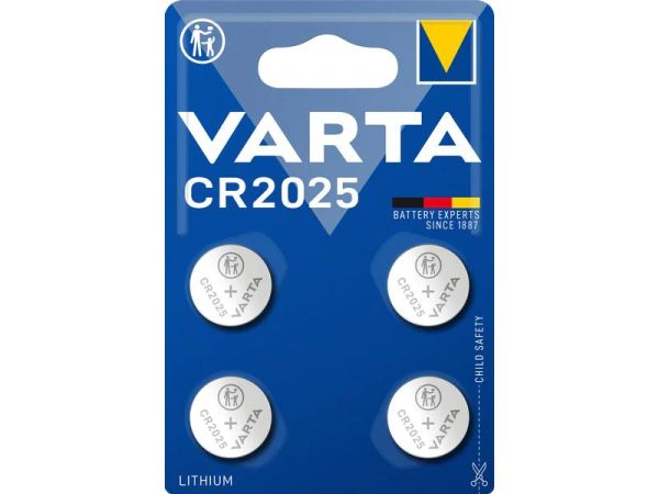 Varta CR2025, 3V - 4 Knopfzellen